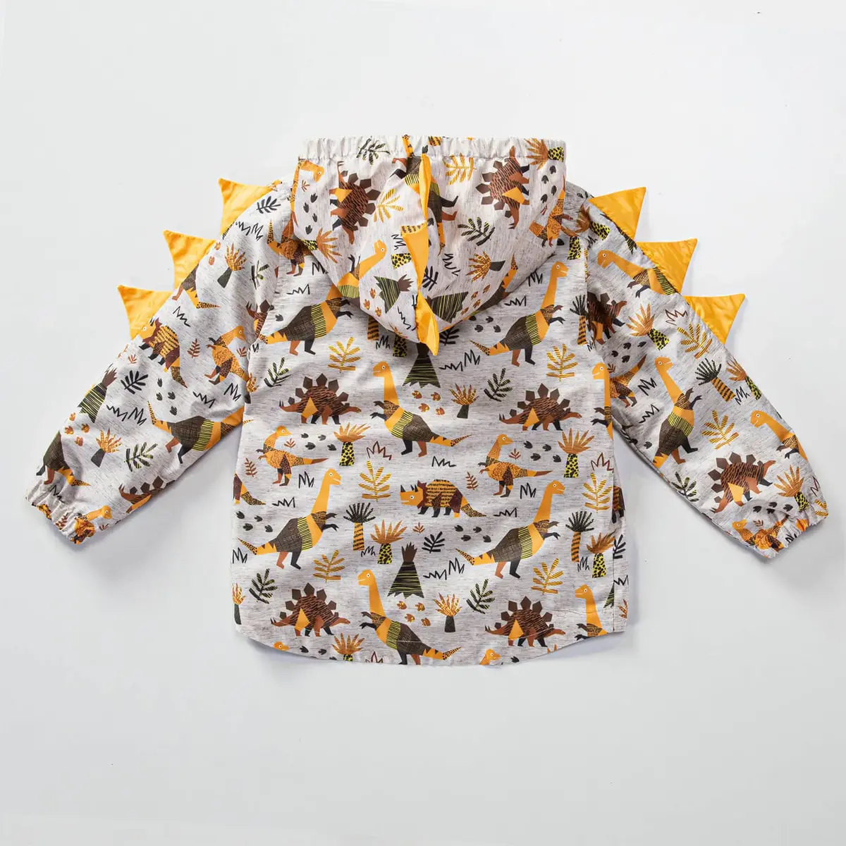 Midimod Yağmurluk Dinazor Baskılı Hardal