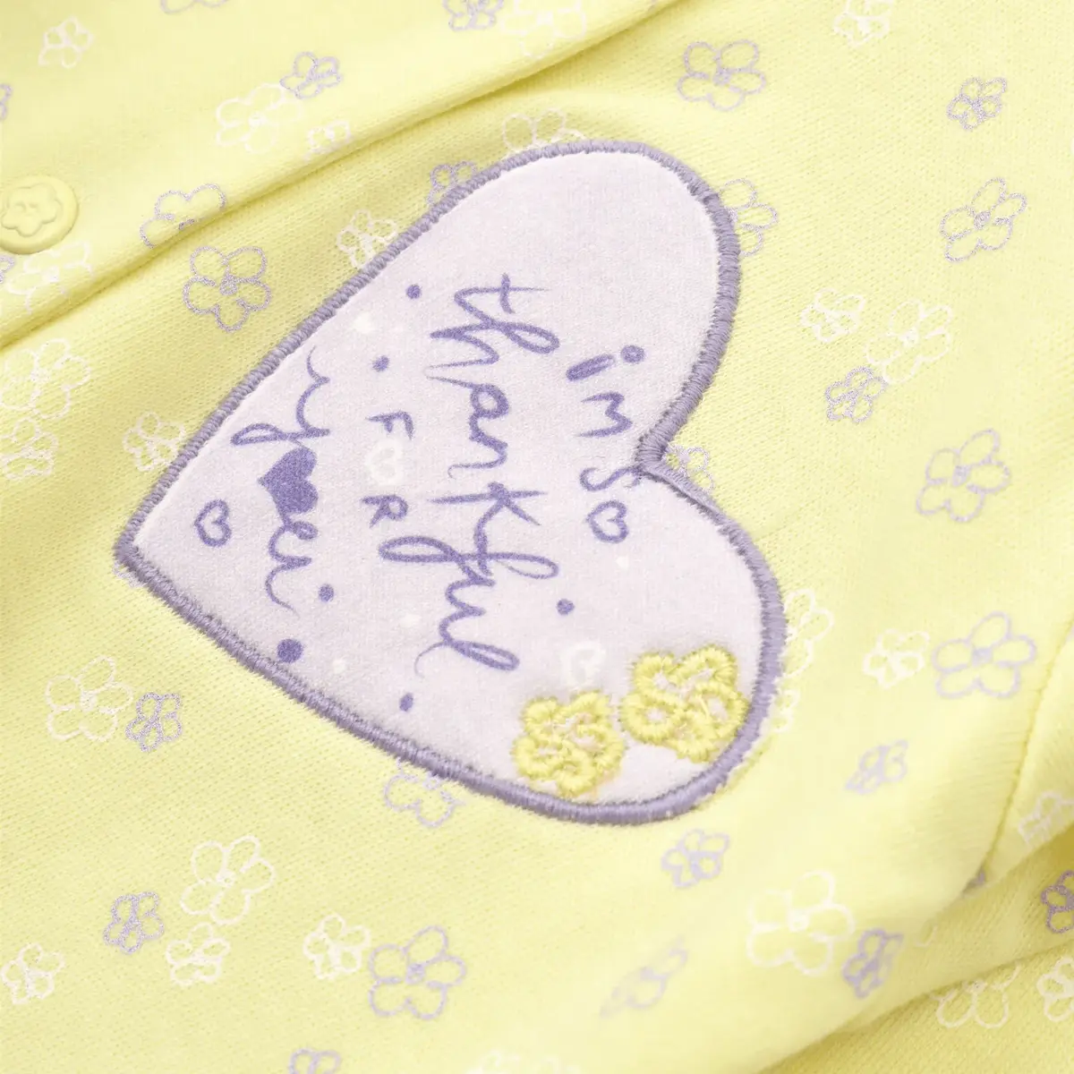 Bibaby Organik Tulum Love You Baby Yellow Lavander