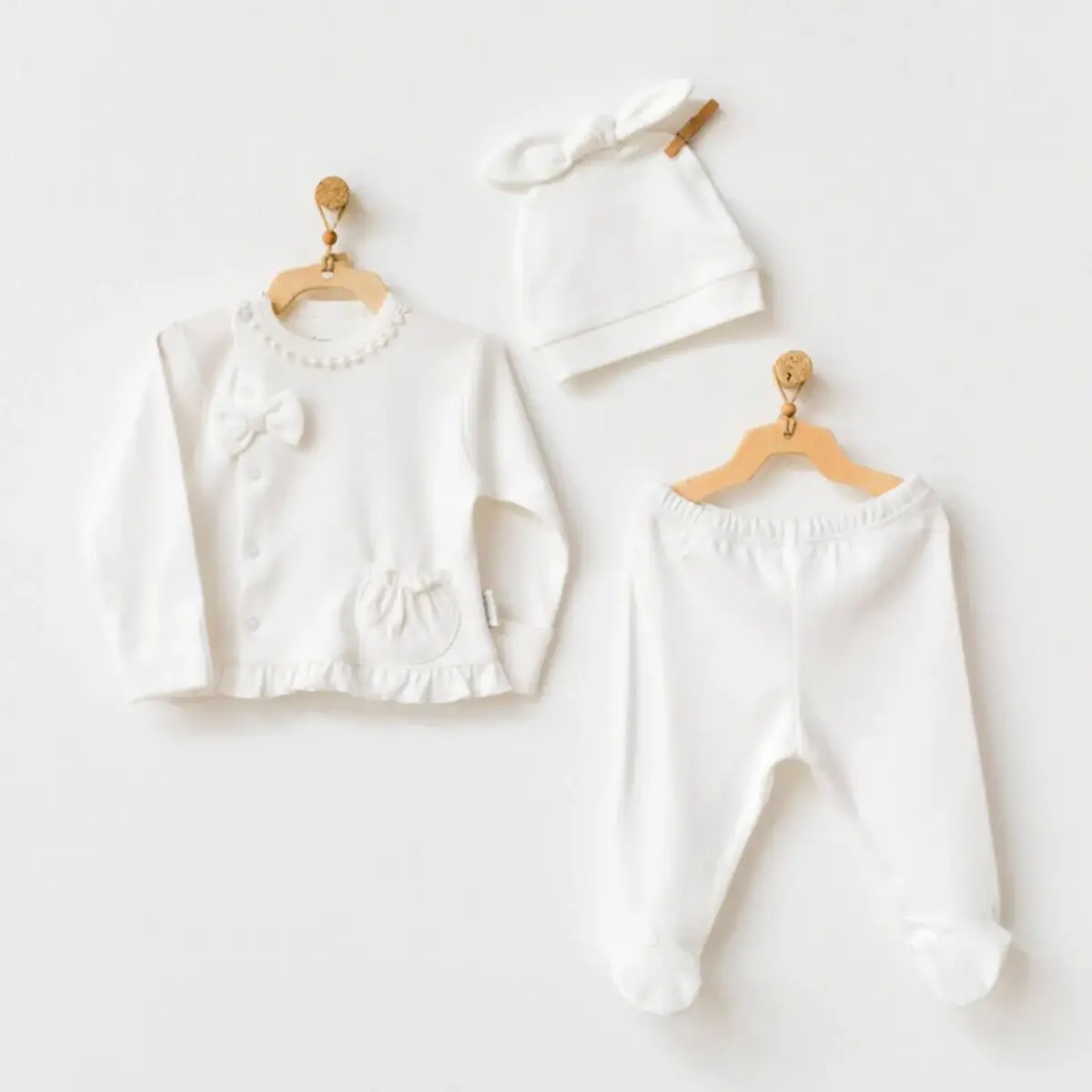 Andy Wawa 3lü Takım Natura Wawa Organic Girl Ekru