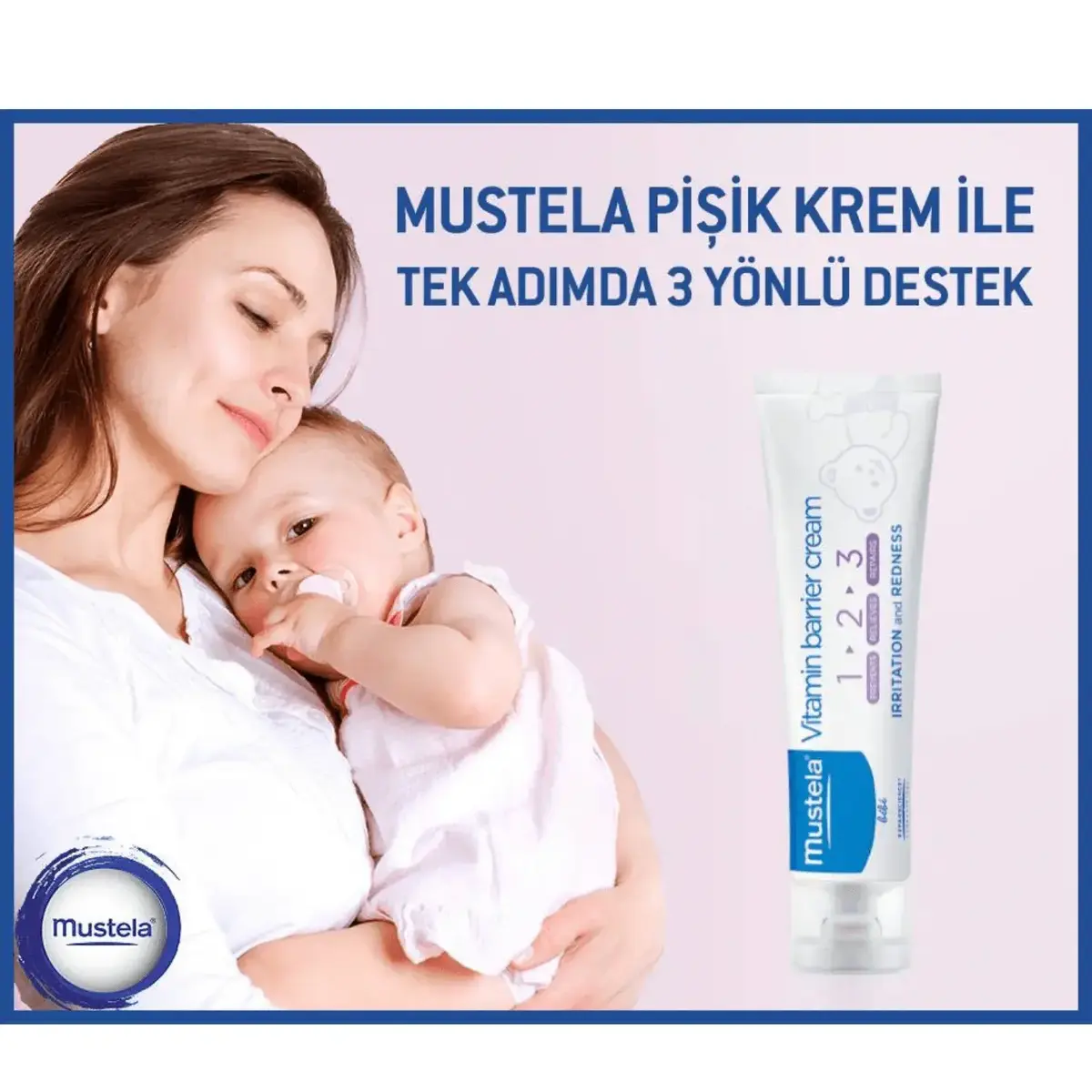 Mustela Vitamin Bariyer 1-2-3 Bebek Pişik Kremi 100 ml x 3 Adet