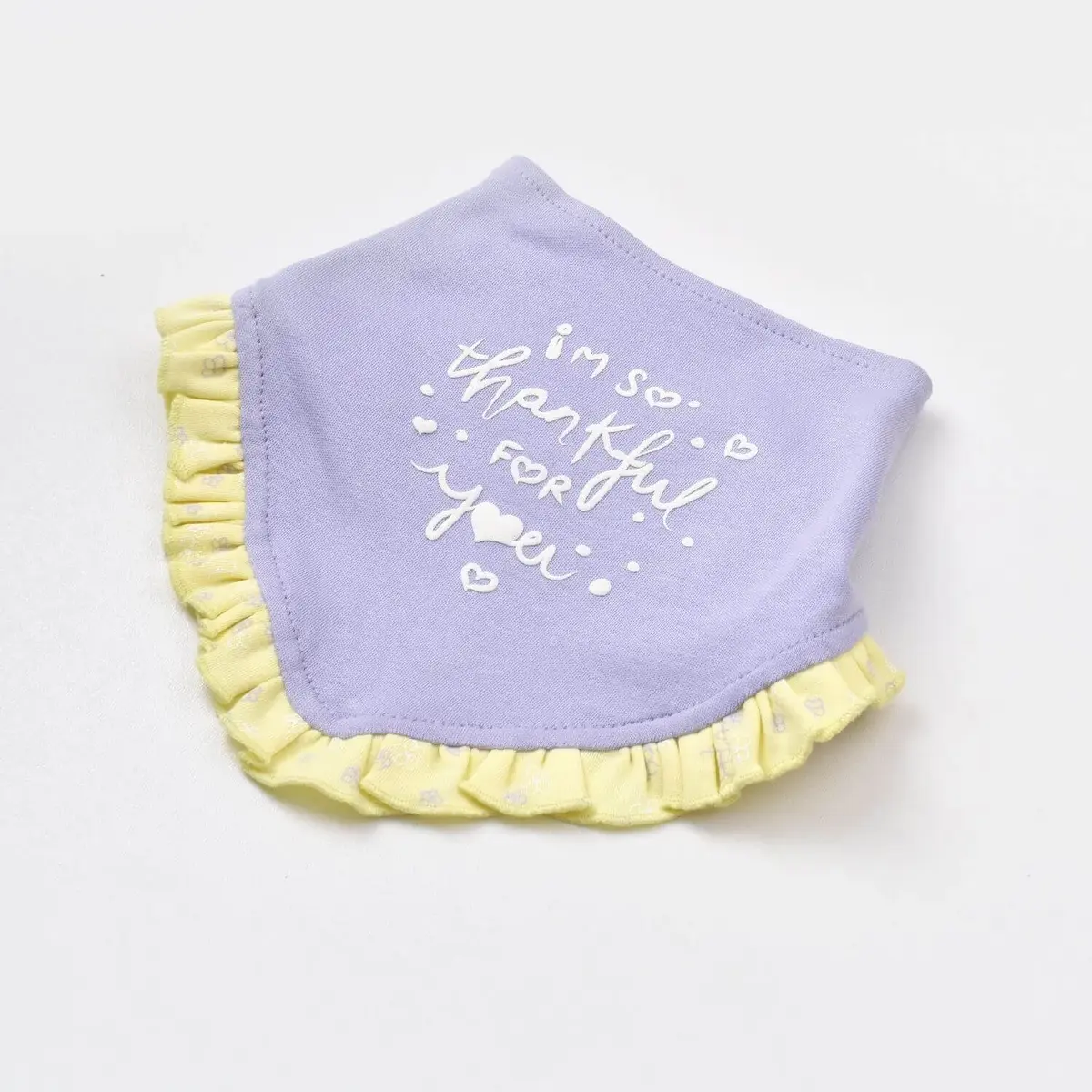 Bibaby Organik Fular Önlük 2li Love You Baby Yellow Lavender