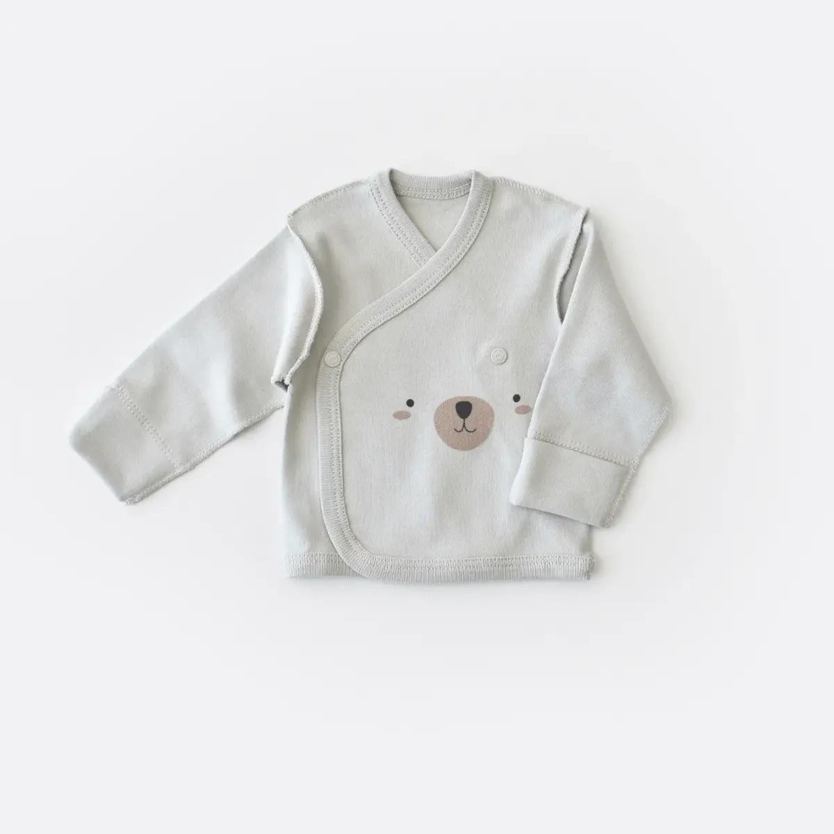 Bibaby Organik Zıbın Takımı Hug Me Bear Prematüre Kar Melanj