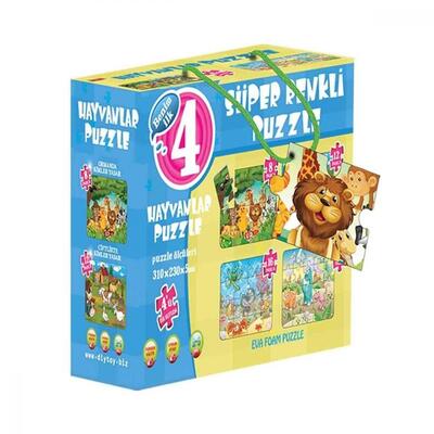 Hayvanlar Süper Renkli Puzzle