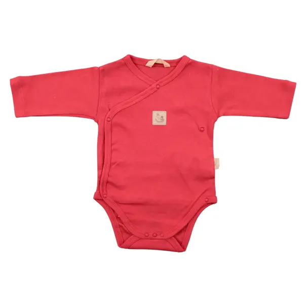 Mini Damla Body Uzun Kol Kruvaze Armalı Nar Çiçeği