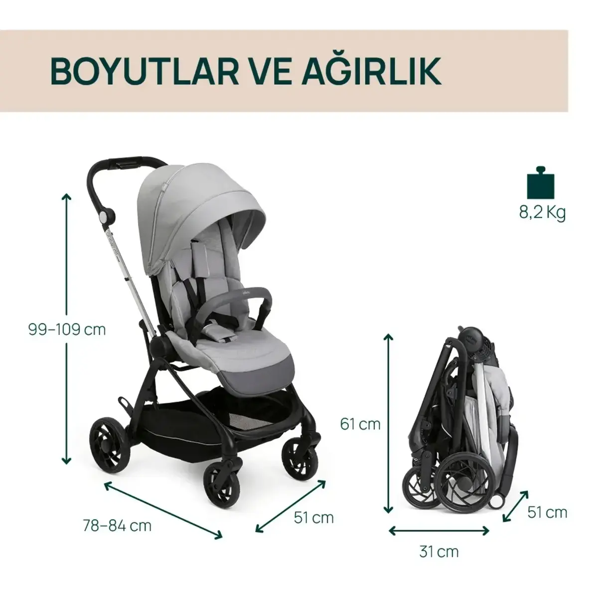 Chicco One4Ever Lounge Travel Sistem Bebek Arabası Sparkle Grey