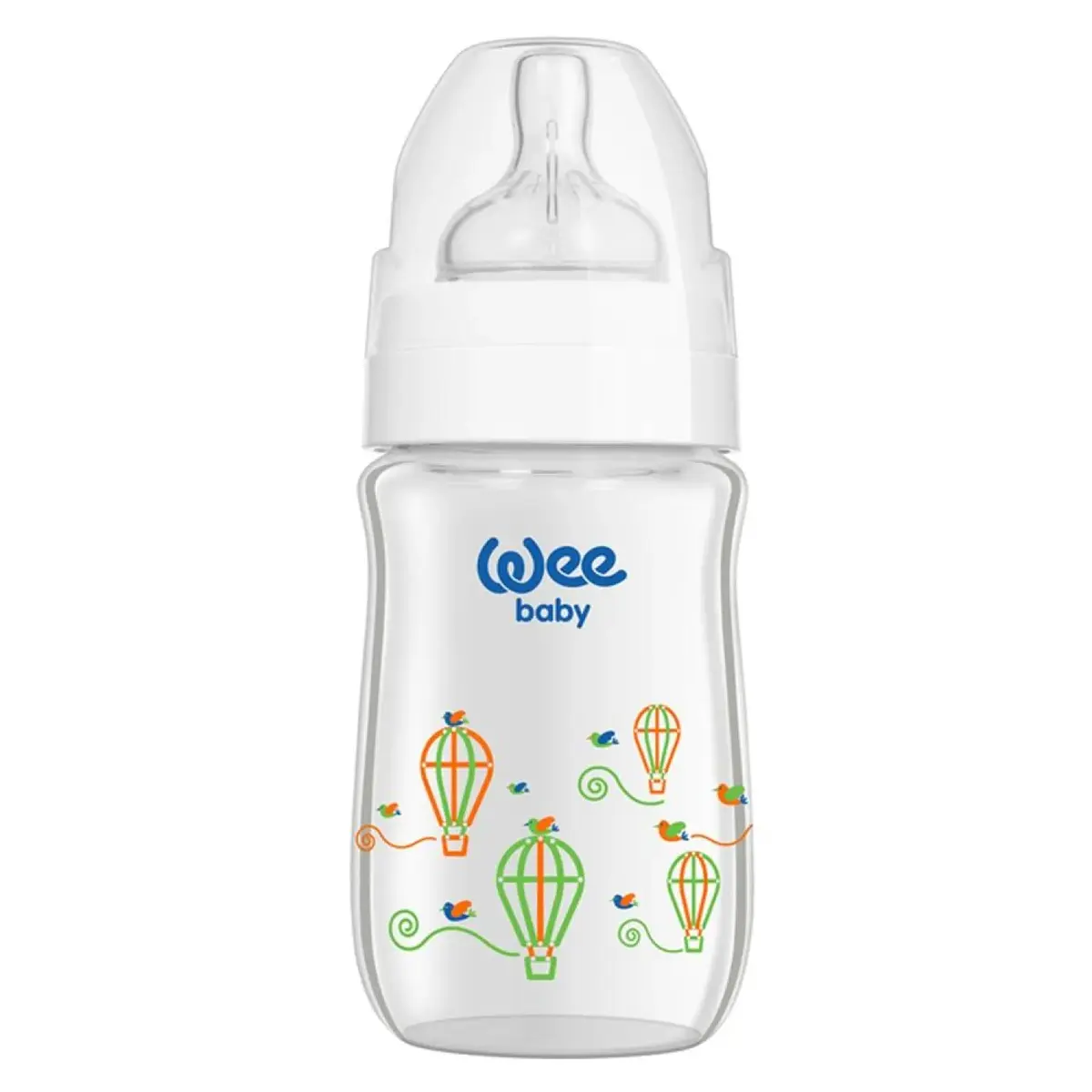 Wee Baby Klasik Plus Geniş Ağızlı Isıya Dayanıklı Cam Biberon 180 ml