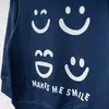Bebolly Sweatshirt Makes Me Smile Baskılı  Lacivert