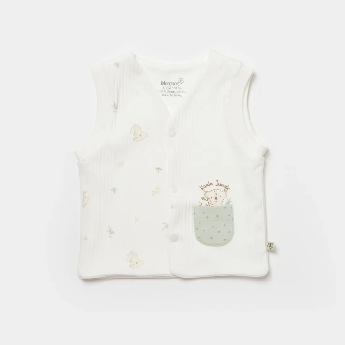 Bibaby Organik Yelek Koala Jungle Mint