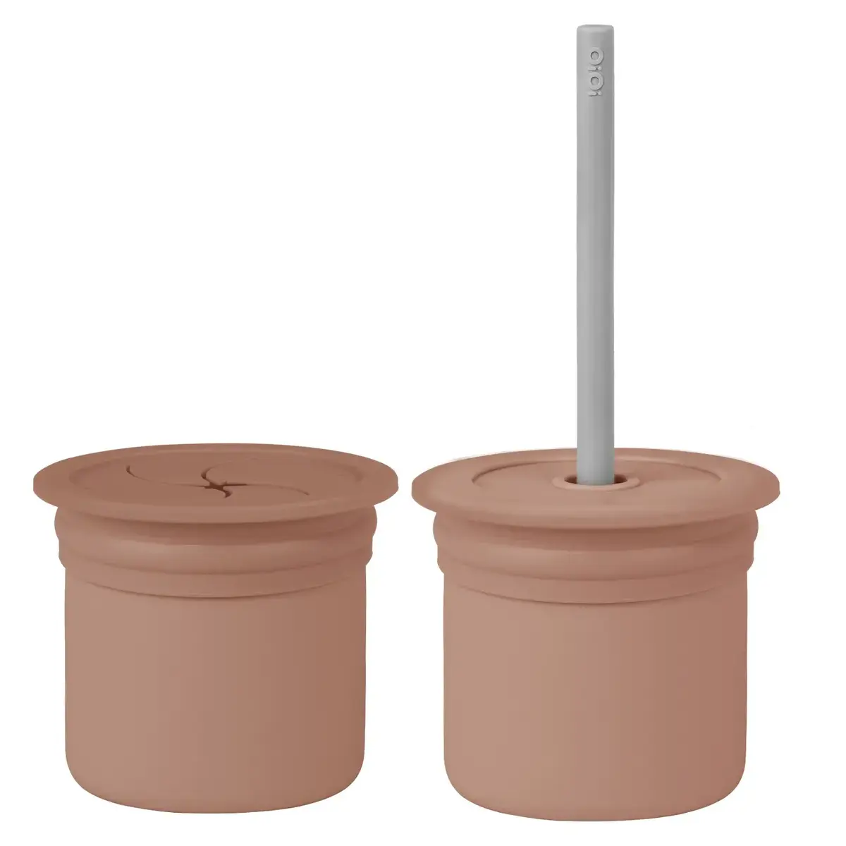OiOi Ham+Hüp Atıştırma Seti 4lü Woody Brown - Powder Grey