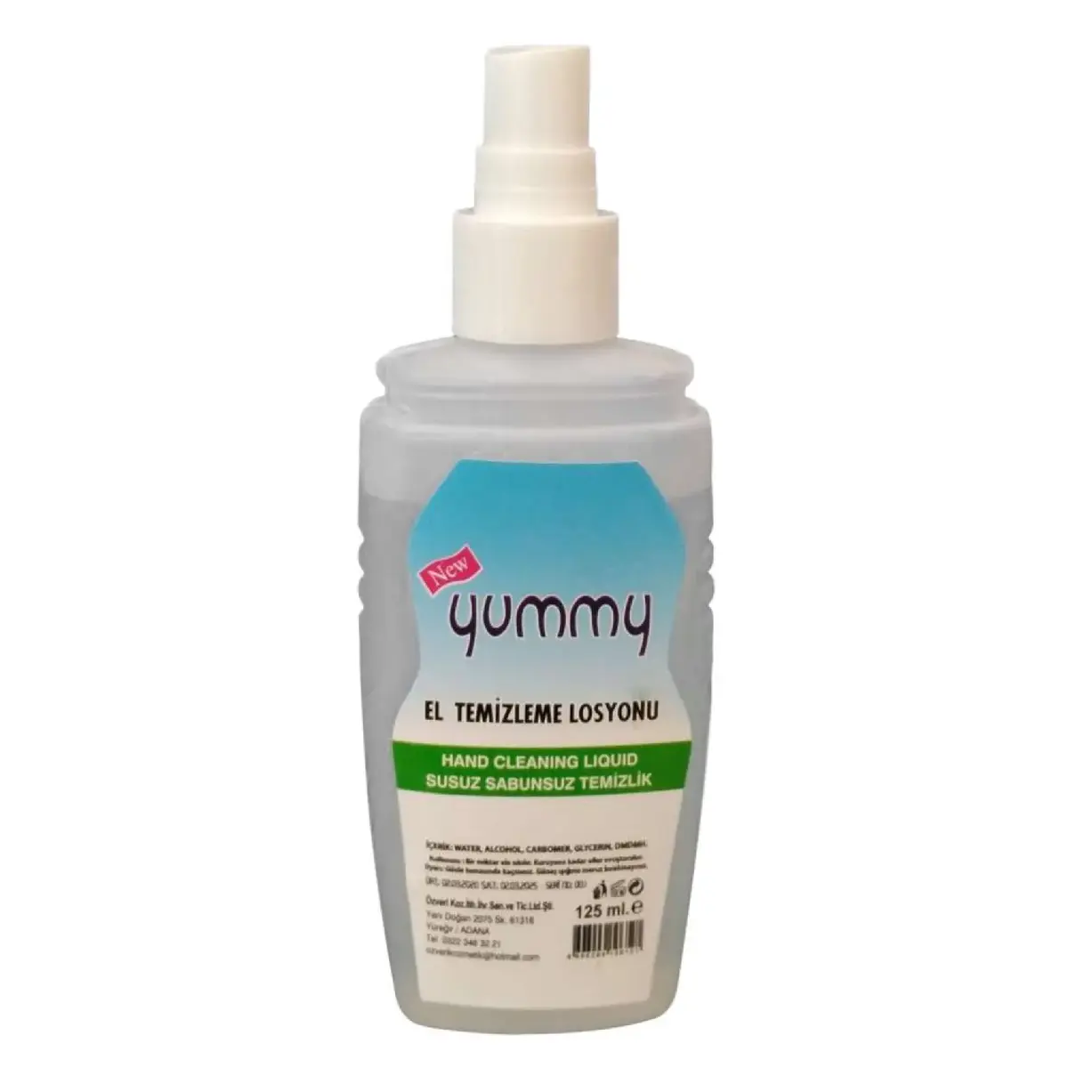 Yummy El Temizleme Dezenfektanı Losyonu 70 Derece 125 ml Sprey