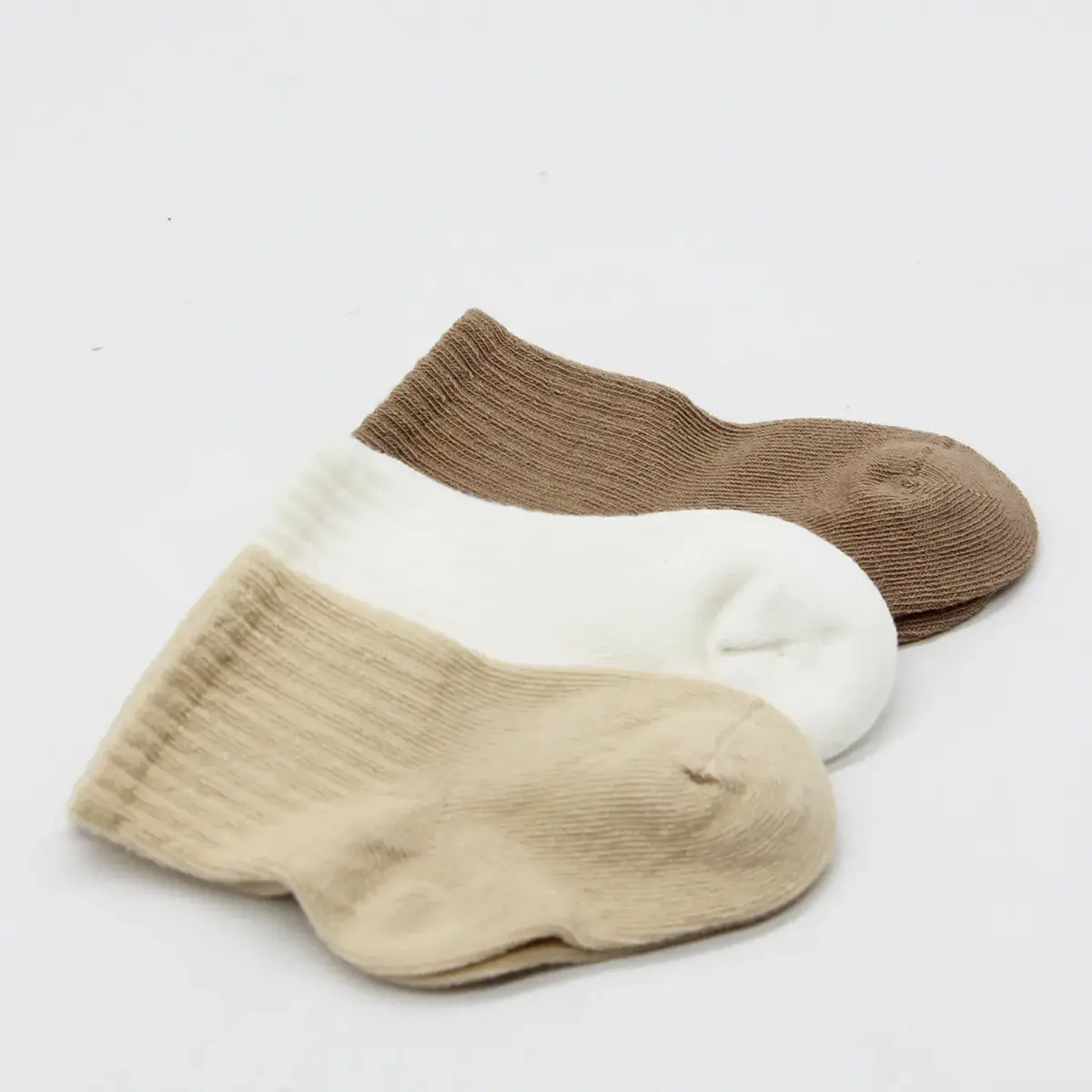 Bistyle Soket Çorap Penye 3lü Dog Boy Bej - Ekru - Kahverengi