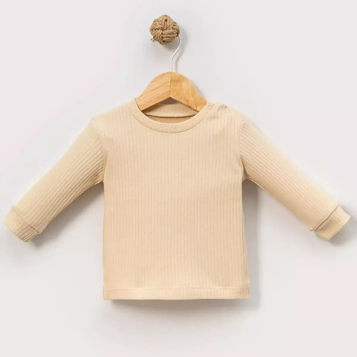 Angeltouch Sweatshirt Raporlu Bej