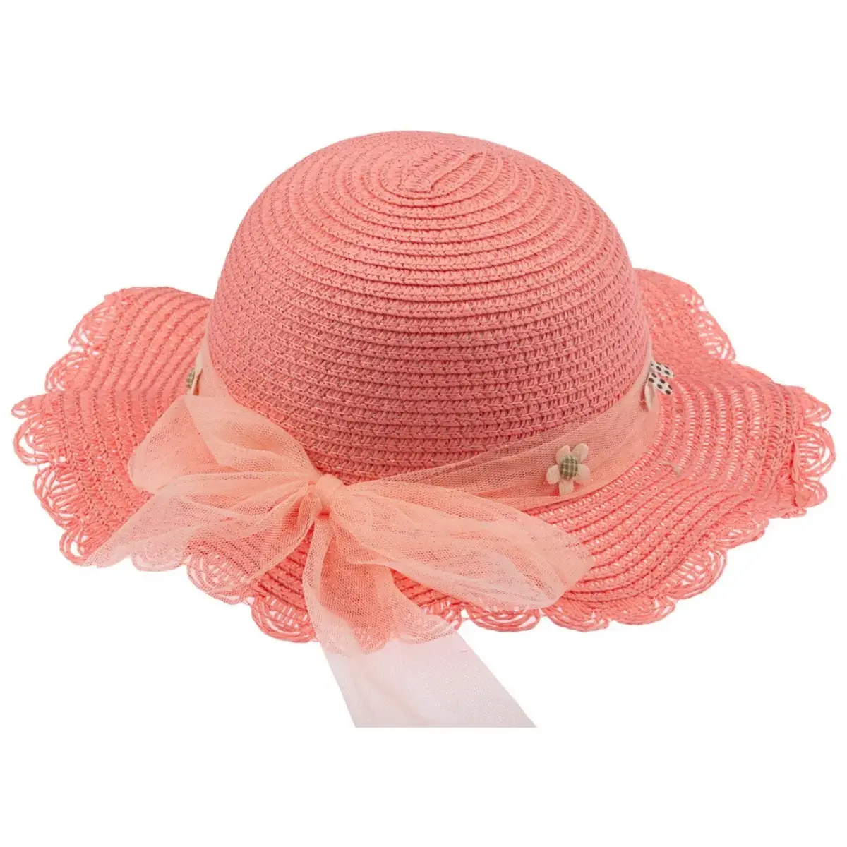 Kitti Şapka Hasır 1-3Yaş Orta Pembe Asortili