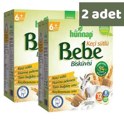 Hünnap Keçi Sütlü Bebek Bisküvisi 400 gr x2