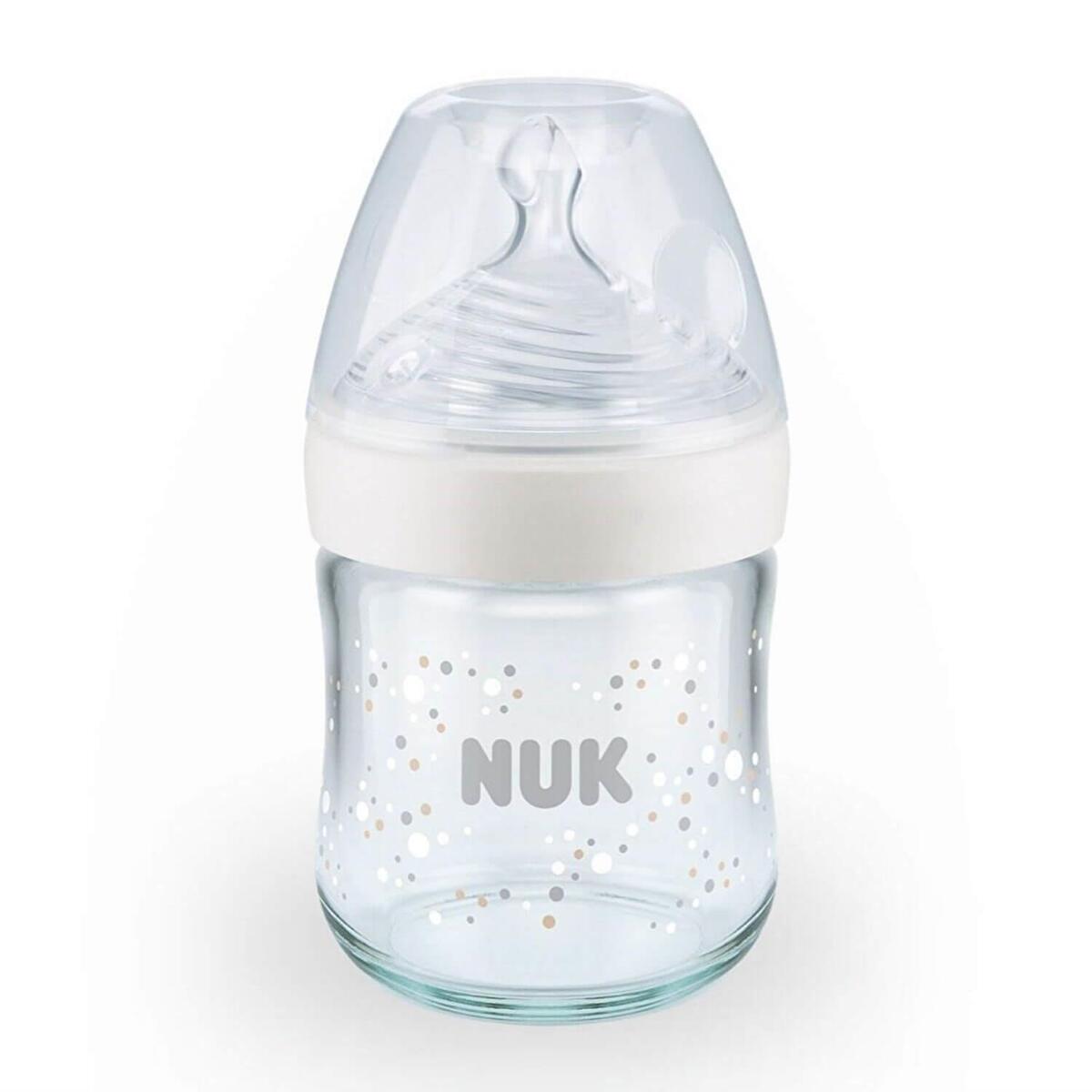 Nuk Nature Sense Isı Göstergeli Cam Biberon 120 ml Beyaz