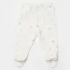Bibaby Organik Pantolon Patikli Waffle Deer And Bird Ekru - Gül