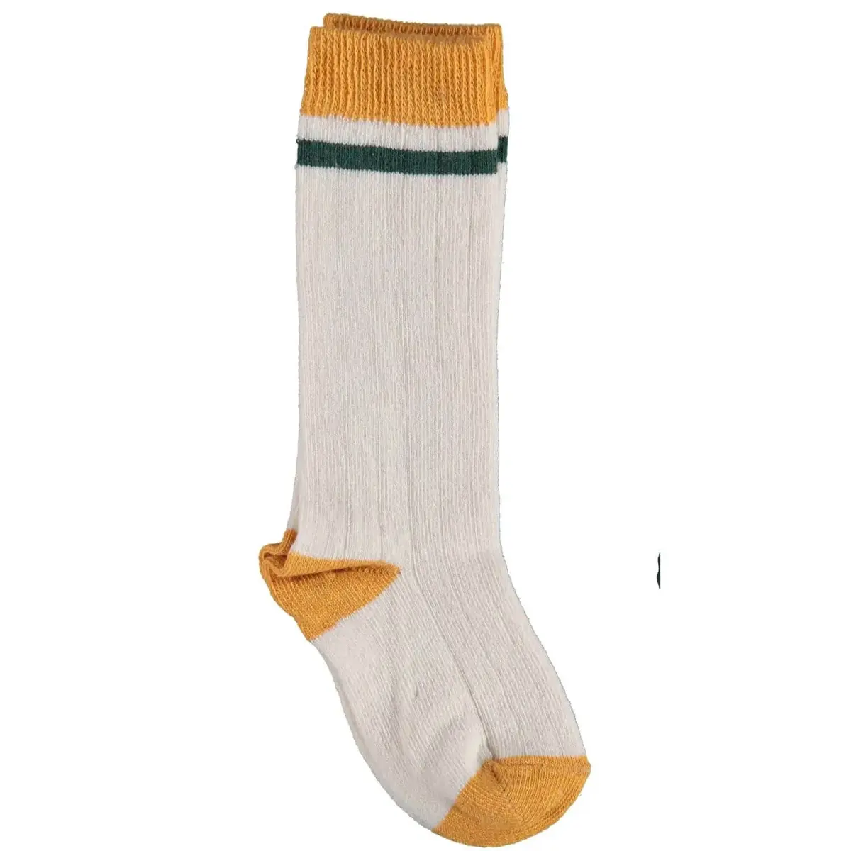 Bibaby Organik Çorap Dizaltı Çizgili Ekru - Hardal Bibaby Organik Çorap Dizaltı Çizgili Ekru - Hardal