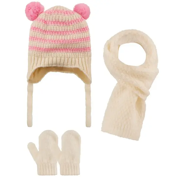 Kitti Eldiven Atkı Bere Takım 0-18 Ay Krem Asortili