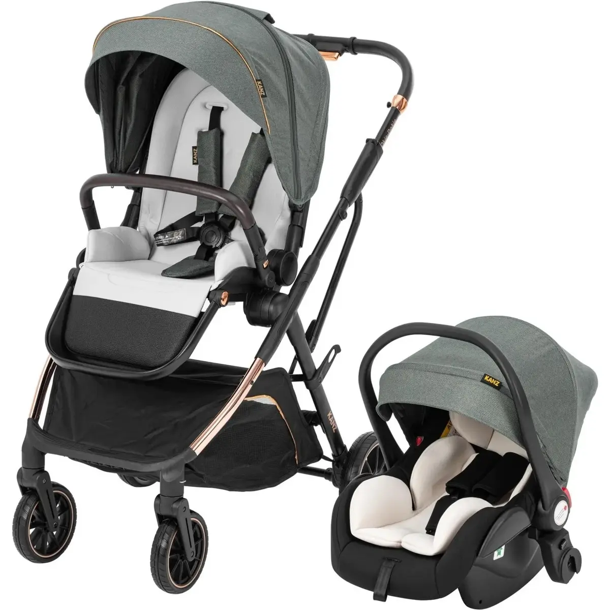 Kanz Okie Dokie Travel Sistem Bebek Arabası Gri Kanz Okie Dokie Travel Sistem Bebek Arabası Gri
