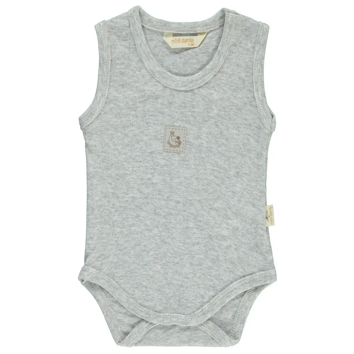 Mini Damla Body Askılı Armalı Gri Melanj Mini Damla Body Askılı Armalı Gri Melanj