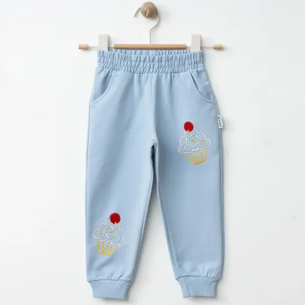 Winimo Eşofman Altı Cupcake Nakışlı Mavi