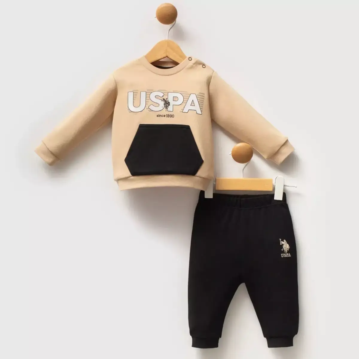 U.S. Polo 2li Takım Bej