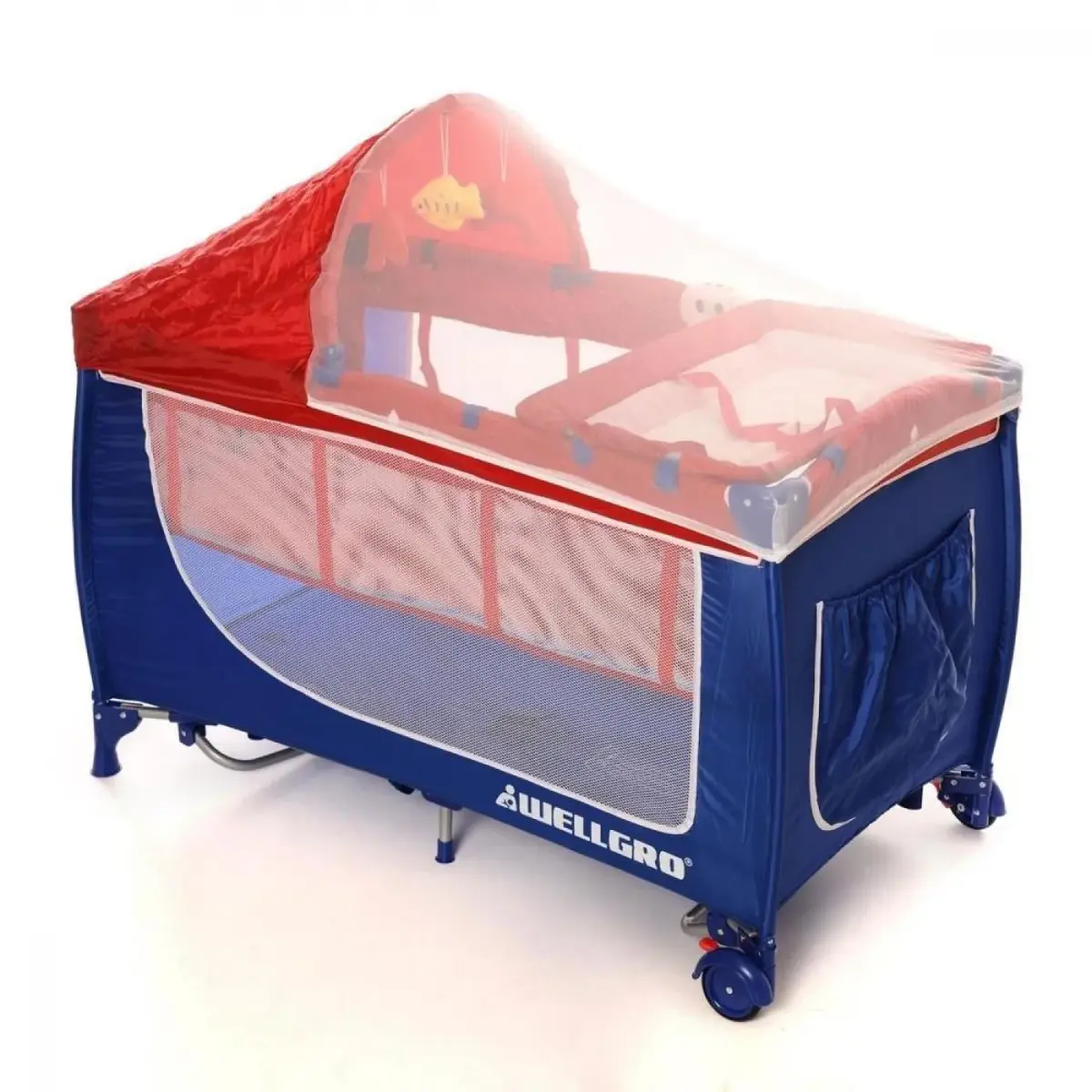 Wellgro Oyun Parkı 60x120 cm Kırmızı-Lacivert
