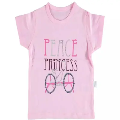 Bibaby T-Shirt Bimboo Peace Pembe