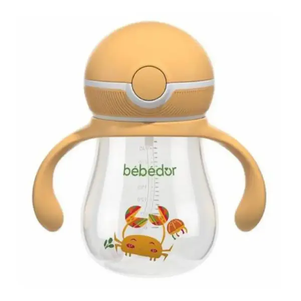 Bebedor Bas Aç Kapaklı Kulplu PP Bardak 260 ml