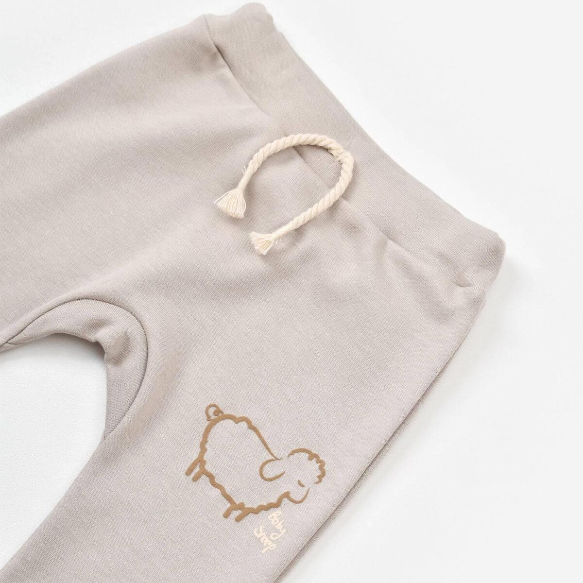 Bibaby Organik Pijama Takımı Curly Sheep Bej