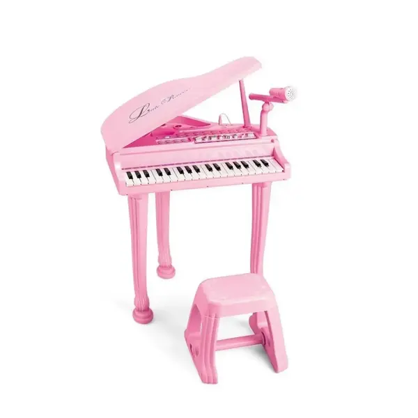 Vardem Mikrofonlu Mp3 Çalar Büyük Pembe Piyano 37 Tuşlu