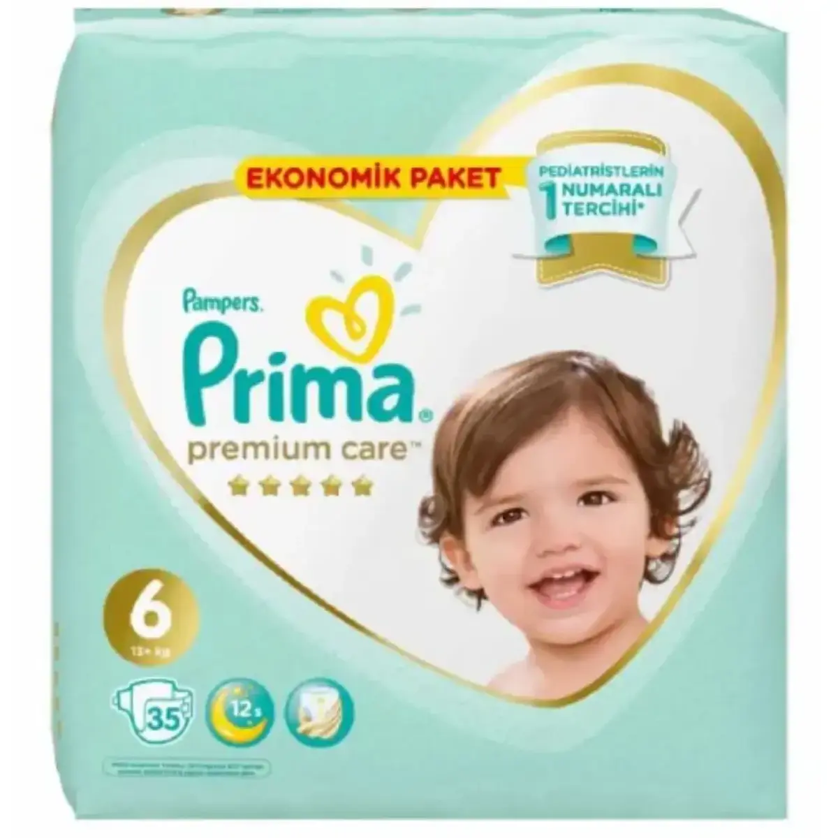 Prima Premium Care Bebek Bezi 6 Beden 13+ Kg 35Li Ekonomik Bm Care Sensitive Islak Mendilli Avantaj 