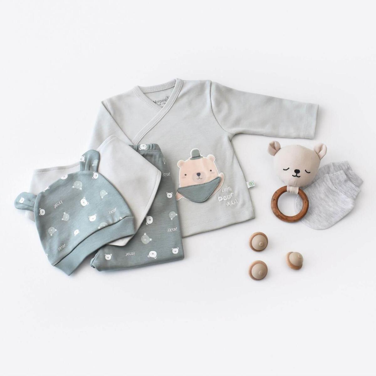 Bibaby Organik Hastane Çıkışı 5li Hug Me Bear Yeşil