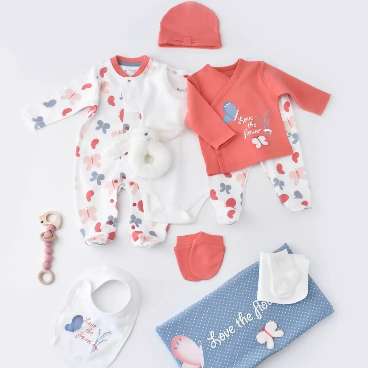 Bibaby Organik Hastane Çıkışı 10lu Wild Flowers Spring Blue Bibaby Organik Hastane Çıkışı 10lu Wild Flowers Spring Blue