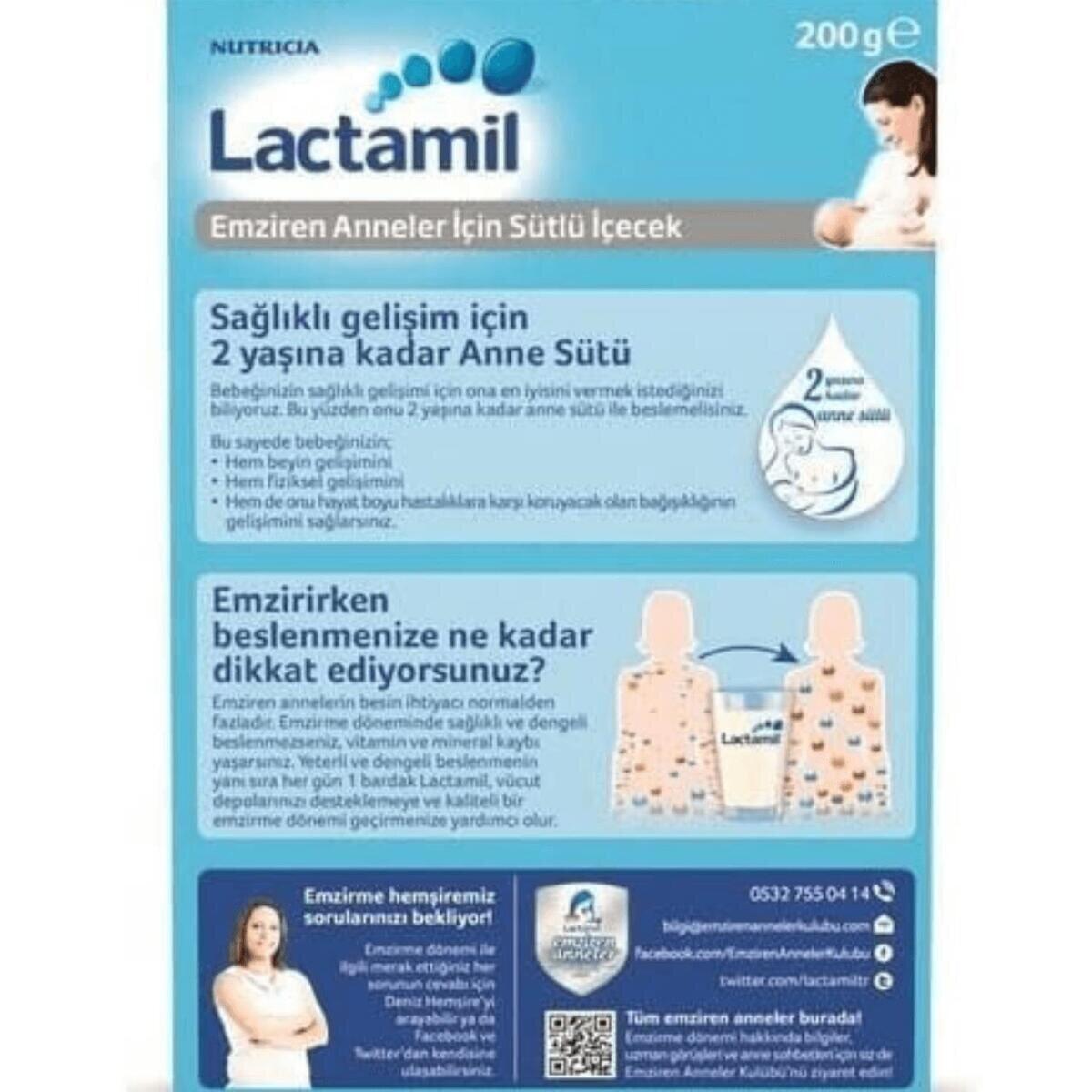Milupa Lactamil Anneler İçin Sütlü İçecek 200 gr x 2 Adet