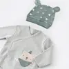 Bibaby Organik Zıbın Takımı 3lü Hug Me Bear Kar Melanj