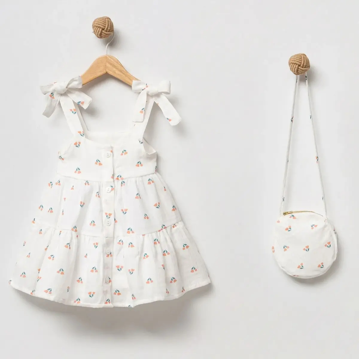 Overdo Elbise Çantalı Müslin Beyaz