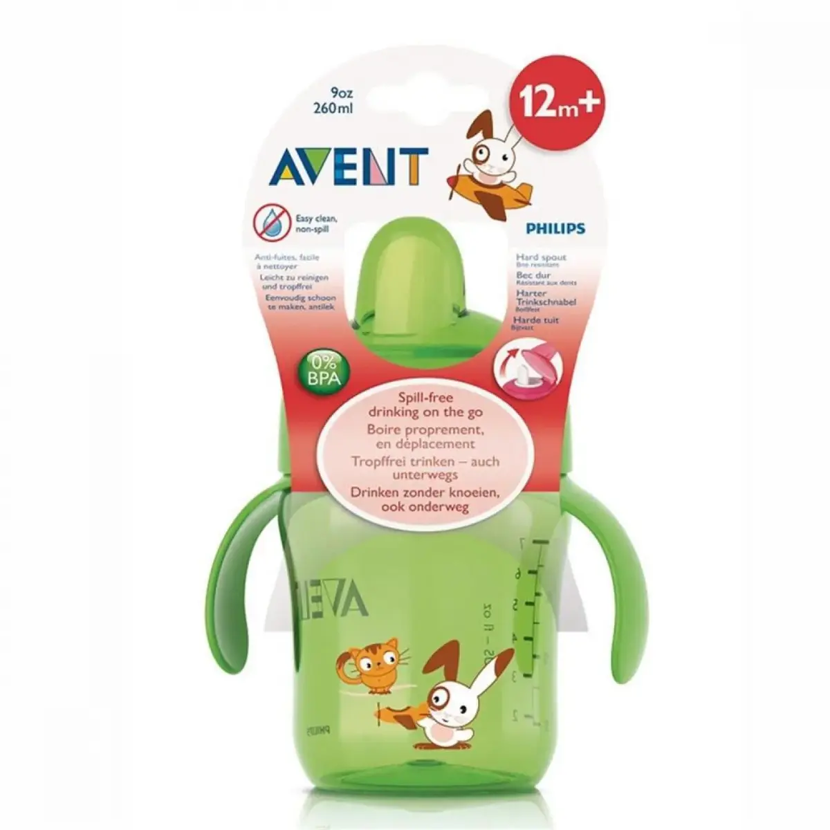 Philips Avent SCF752/00 Truman Desenli Magic Sert Uçlu Damlatmaz Bardak 6+ Ay 260 ml