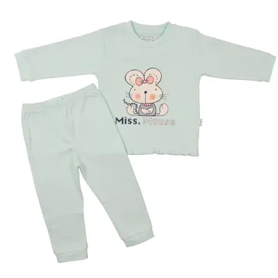 Mini Damla Pijama Takımı Mouse Mint