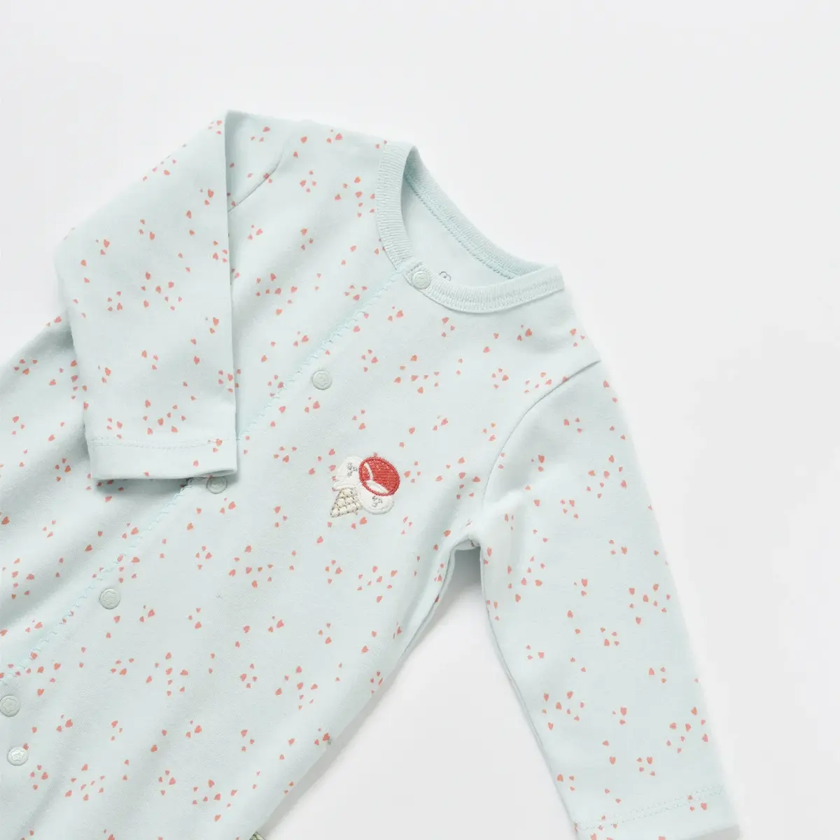 Bibaby Organik Tulum Takımı Tüllü Pretty Ears Bunny Mint - Ekru