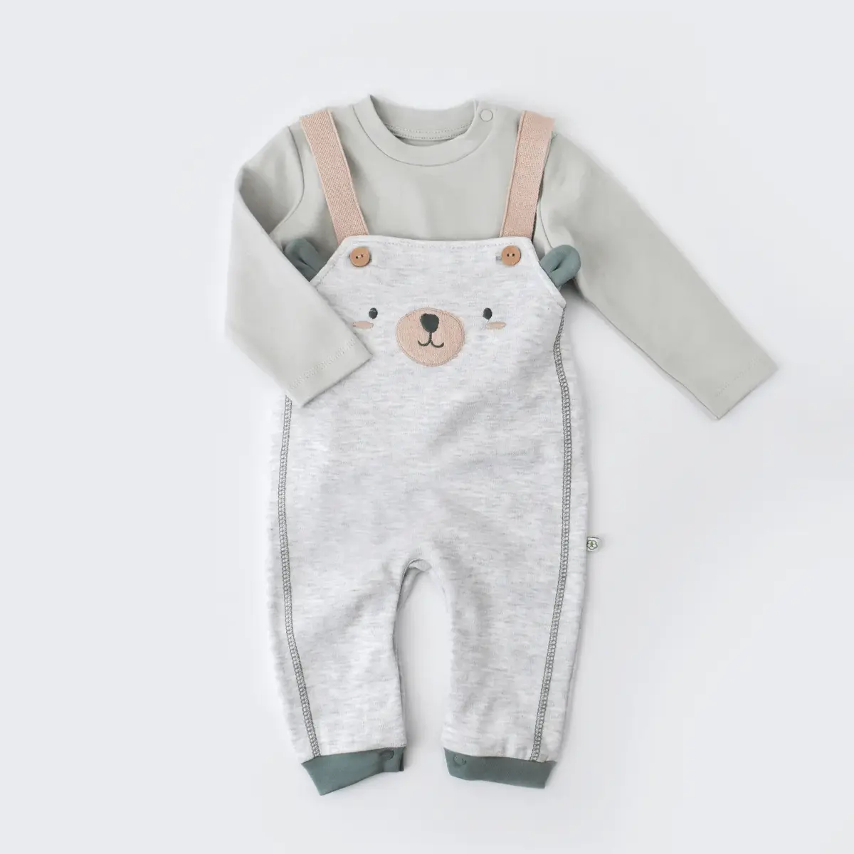 Bibaby Organik Salopet Hug Me Bear Kar Melanj