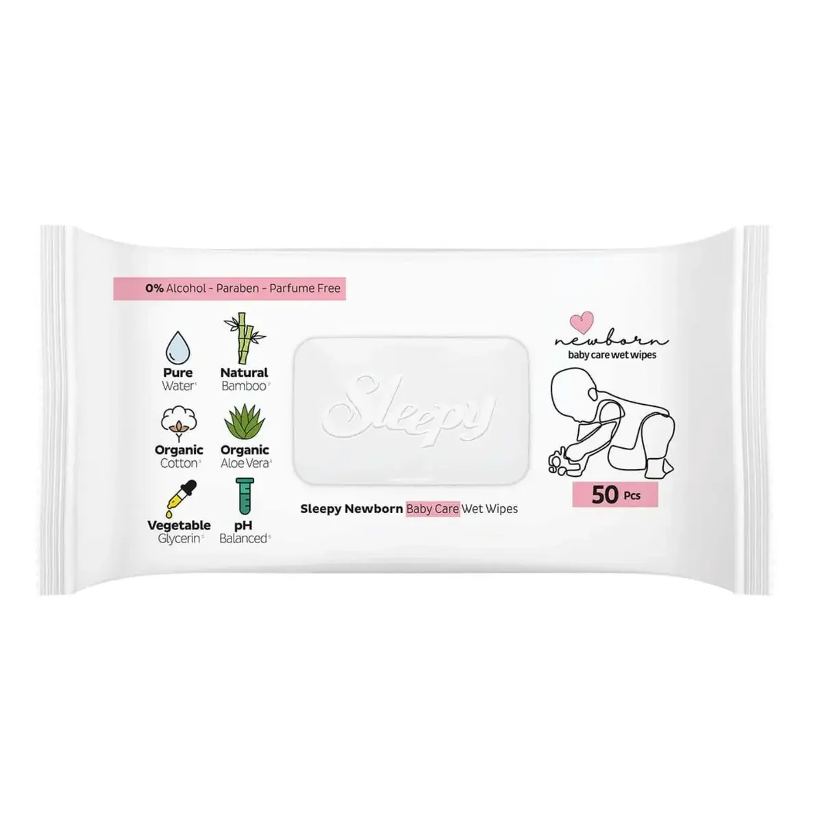 Sleepy Yenidoğan Islak Mendil 12x50li