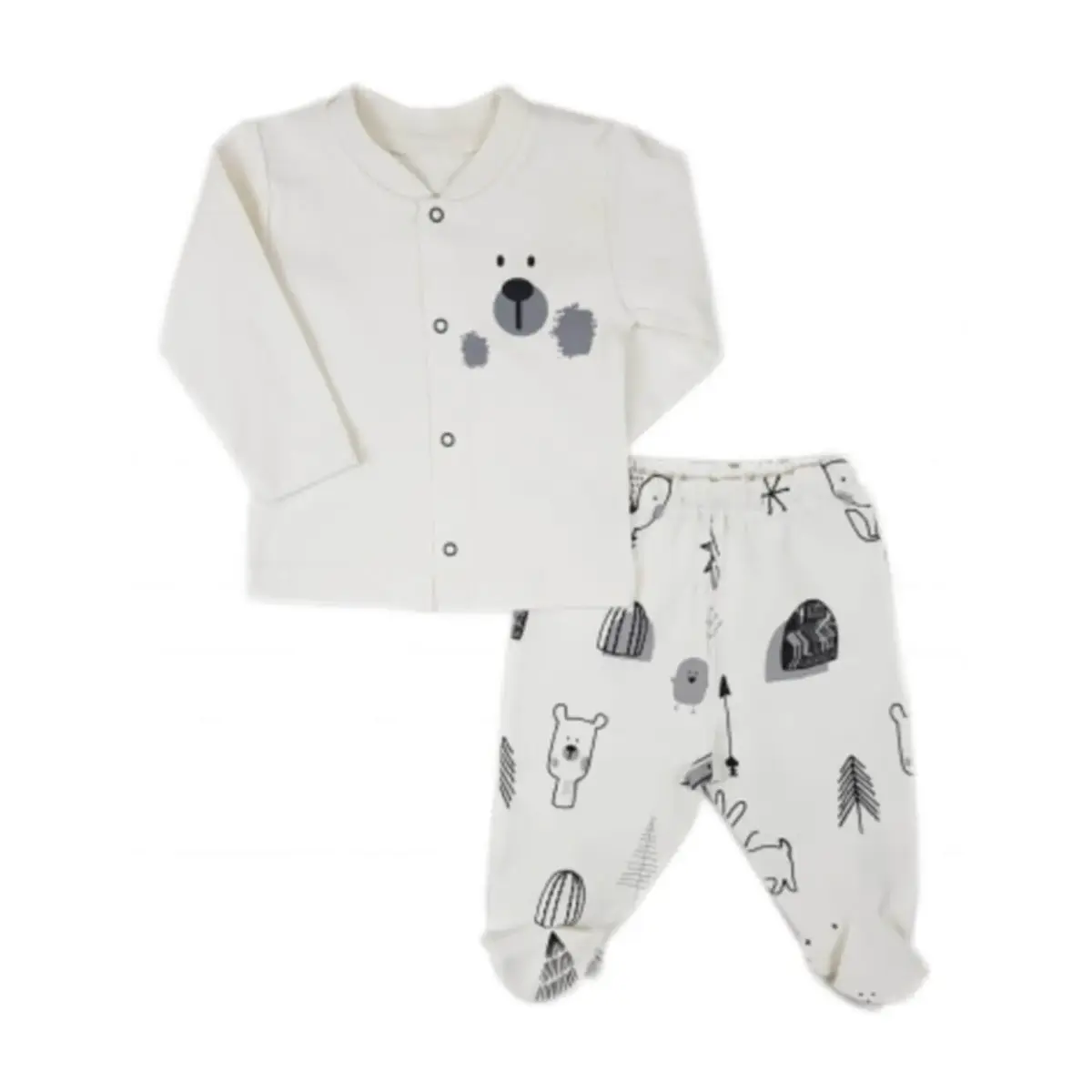 Luggi Baby Pijama Takımı Patikli Tent City