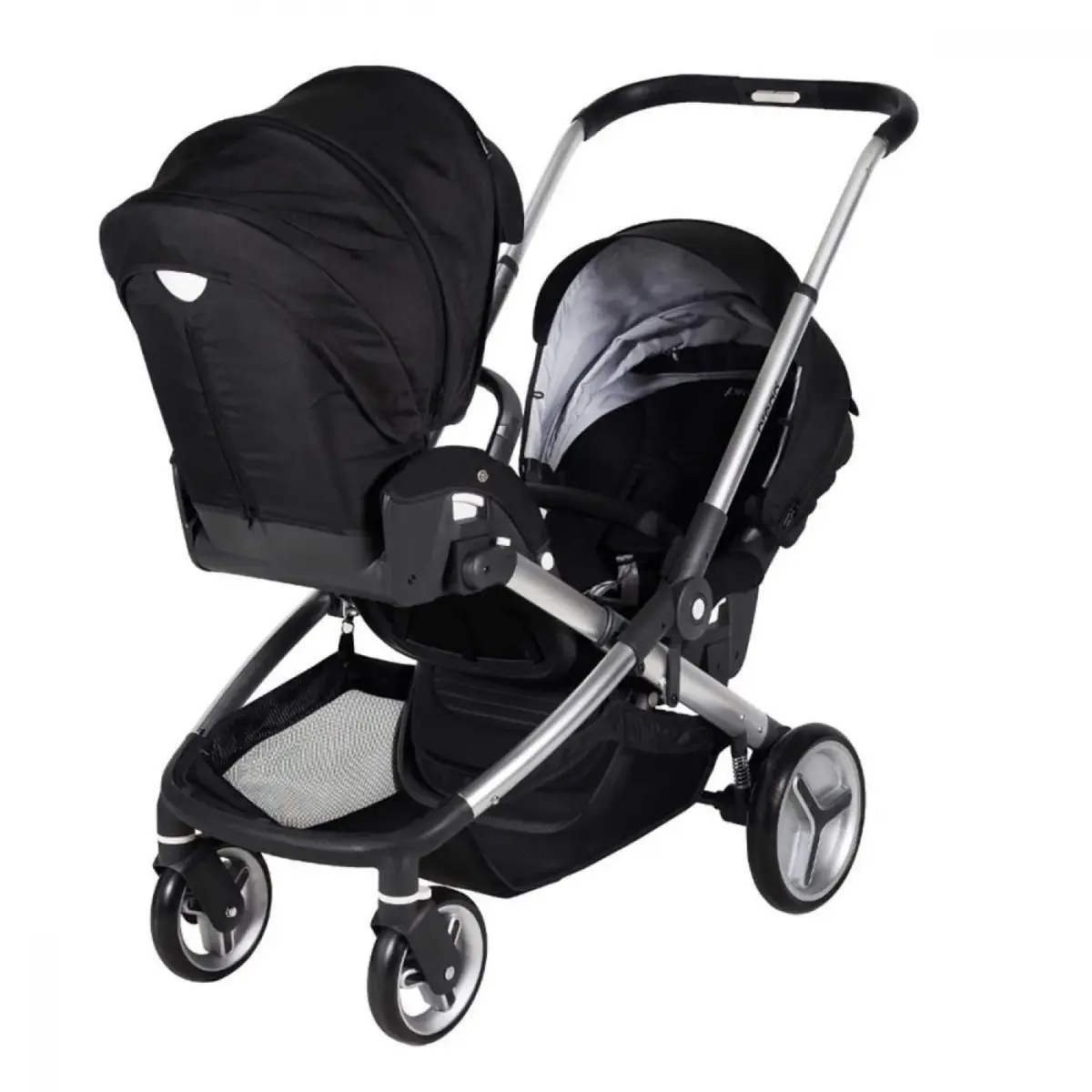 Prego İbiza Travel Sistem İkiz Bebek Arabası Siyah
