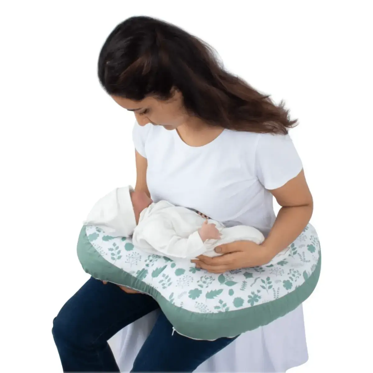 Sevi Bebe Hamile Destek ve Emzirme Minderi Yaprak Desenli