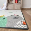 Coolmats Yeşil Parkur-Bulutlar ve Dağlar Oyun Halısı 140x200x1