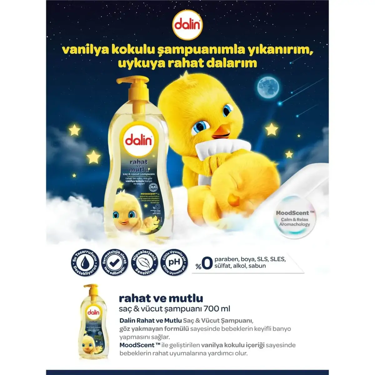 Dalin Rahat & Mutlu Saç ve Vücut Bebek Şampuanı 700 ml