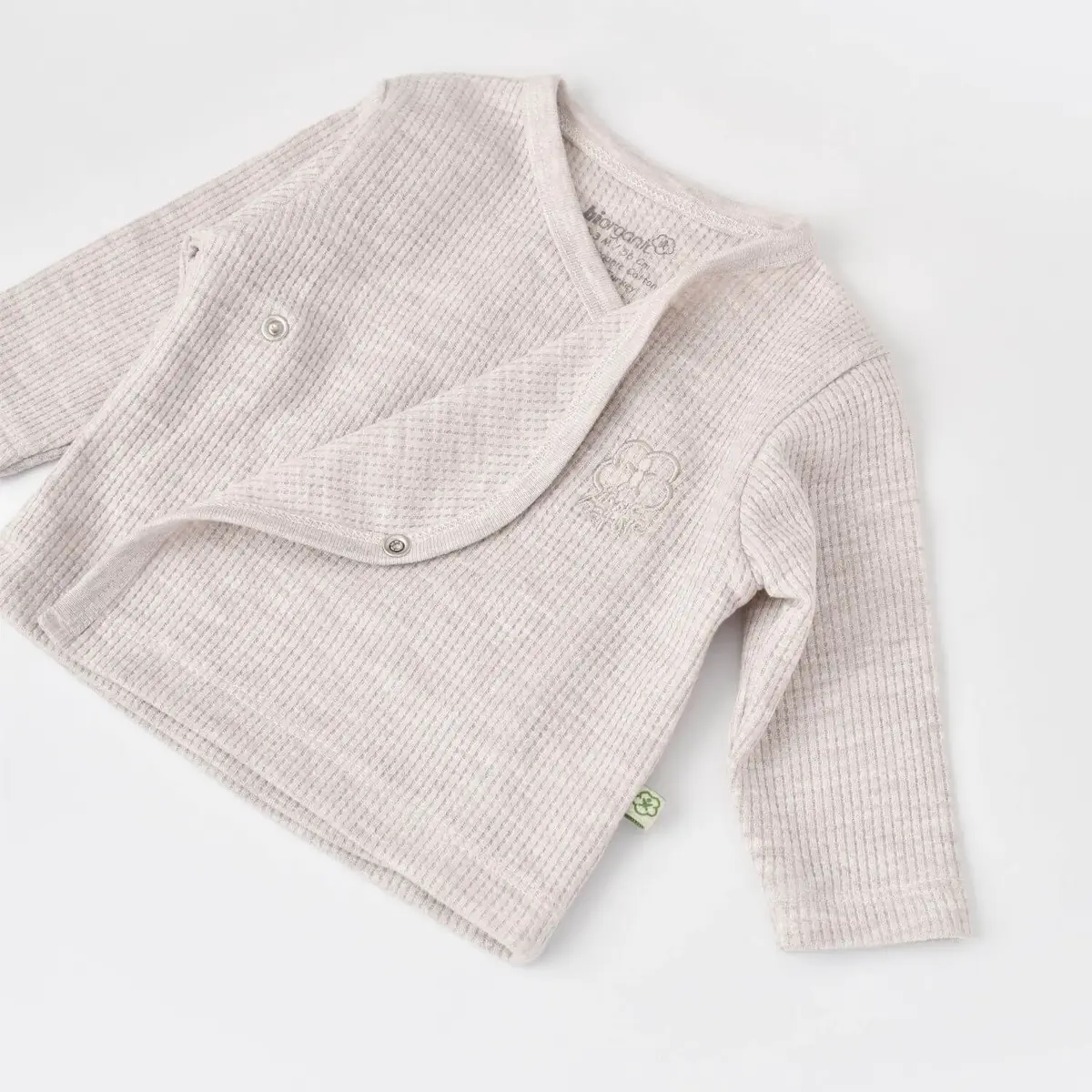 Bibaby Organik Zıbın Takımı 3lü Nature In Waffle Kahve Melanj