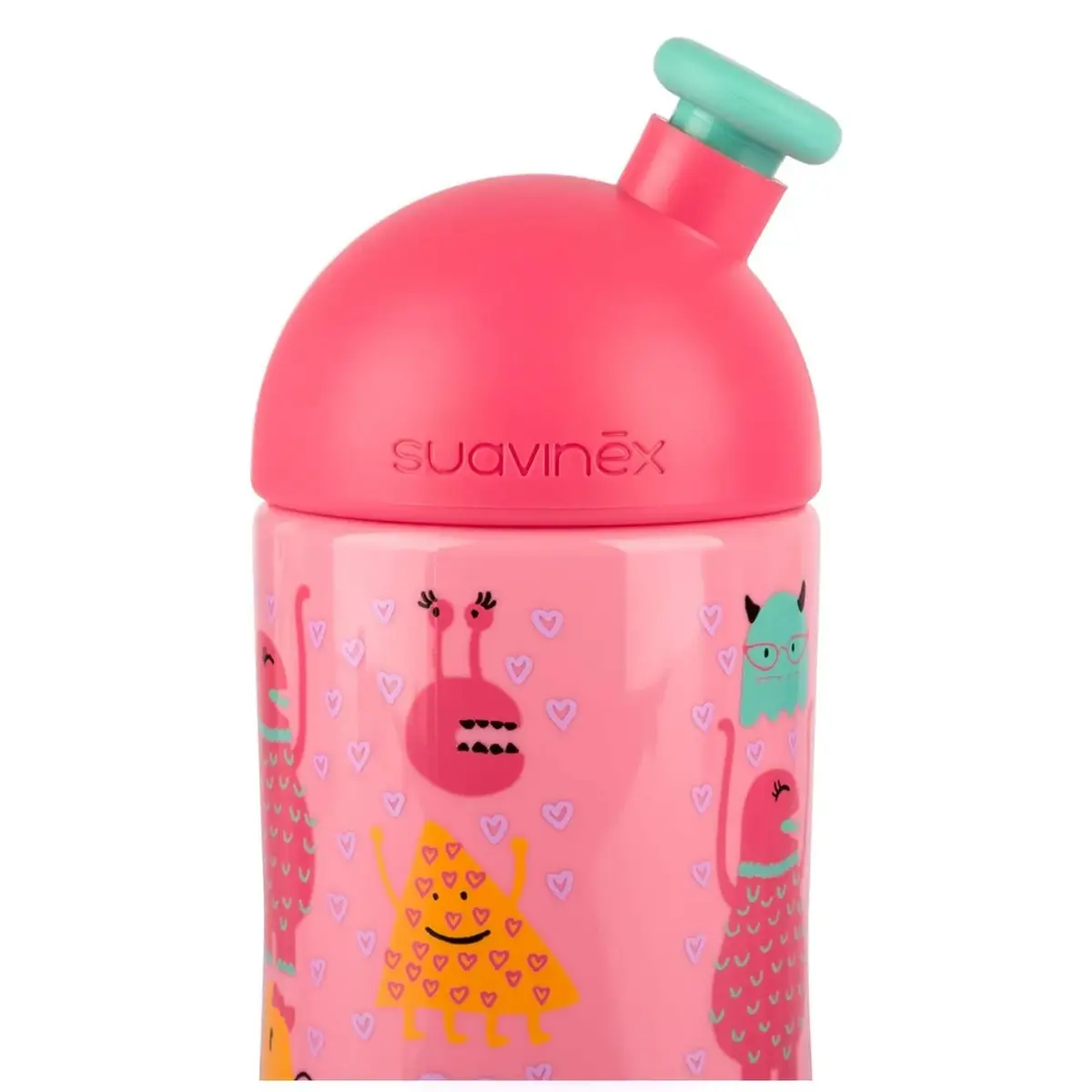 Suavinex Sport Cup Bastır Çek Ağızlıklı 360 ml 18+Ay Booo Pembe