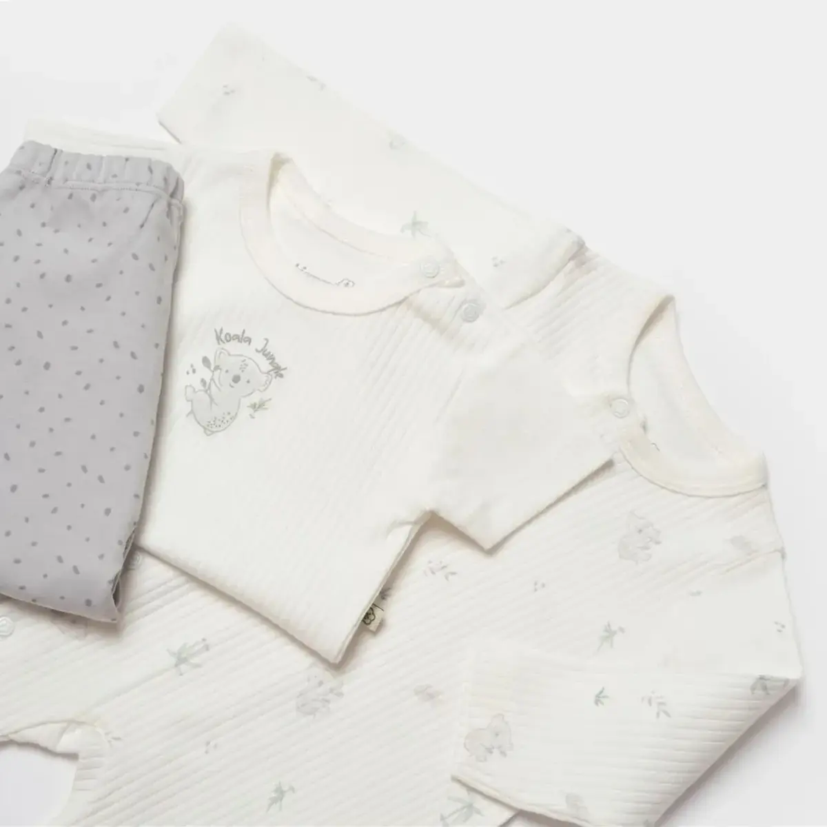 Bibaby Organik Tulum Takımı 4lü Koala Jungle Gri